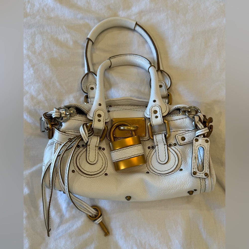 White MINI Chloé Paddington in excellent condition